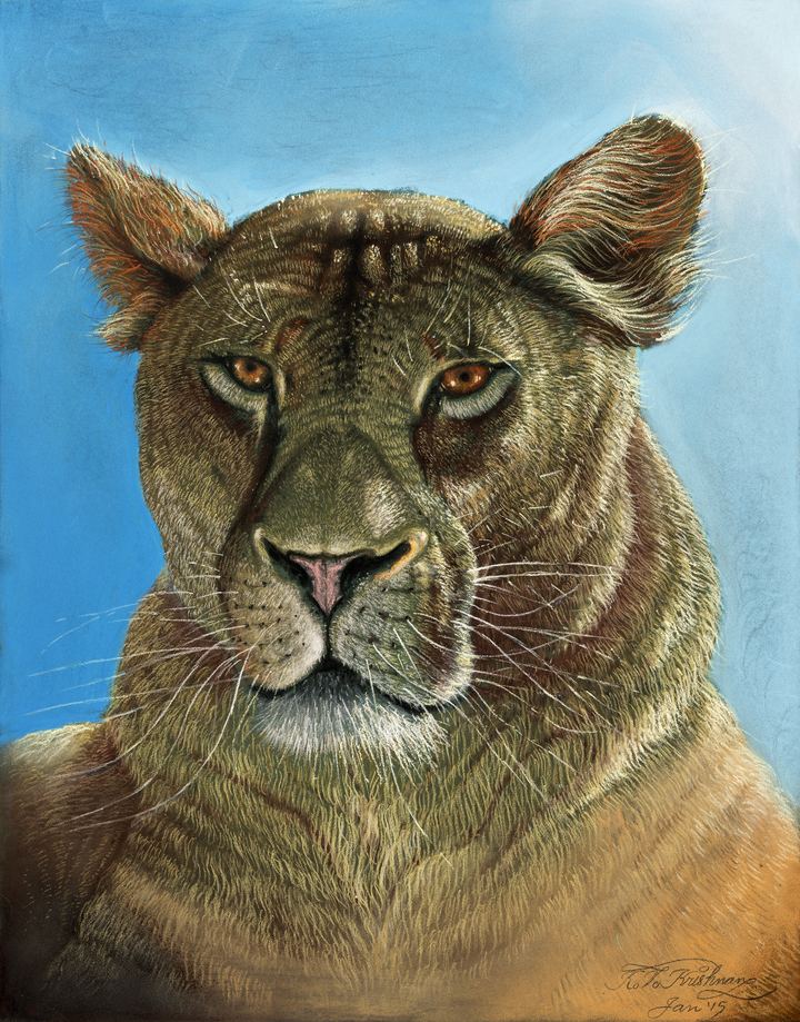 The Queen of Sedona - Pastels by Krish V. Krishnan